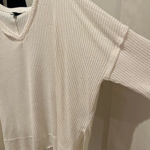 Cream ribbed sweater